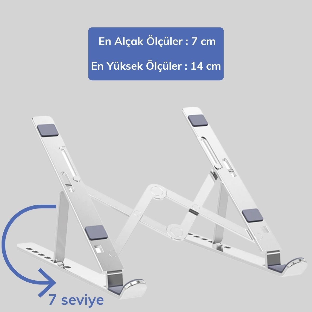 Ayarlanabilir Dizüstü Destek Tabanı Tamamen Katlanabilir Taşınabilir Laptop Yükseltici (5347)