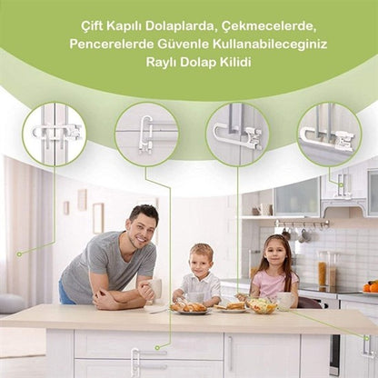 Baby Child Drawer and Cabinet Protection Rail Safety System Safety Lock (5347)