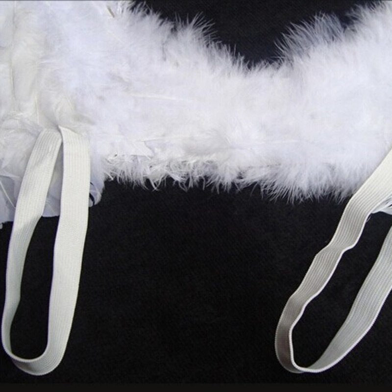 White Medium-Sized Child Angel Wings 50x35 cm (5347)