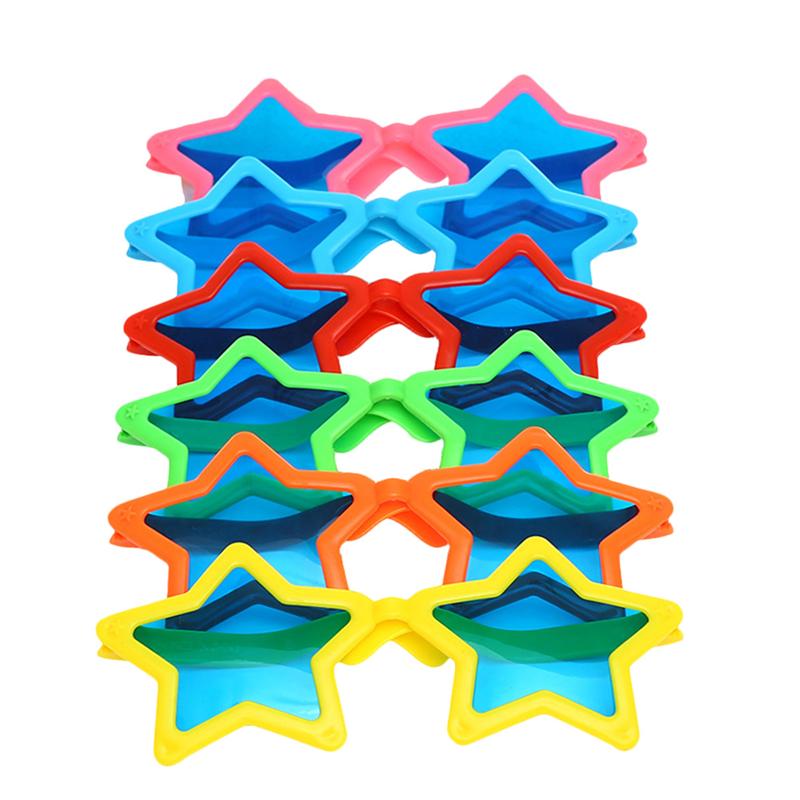 Large Star Party Glasses Assorted 12 pcs (5347)