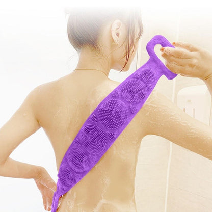 Çift Taraflı Banyo Hamam Lifi Silikon Masajlı Yumuşak Duş Lifi Uzun Ömürlü Hazır Banyo Kesesi (5347)