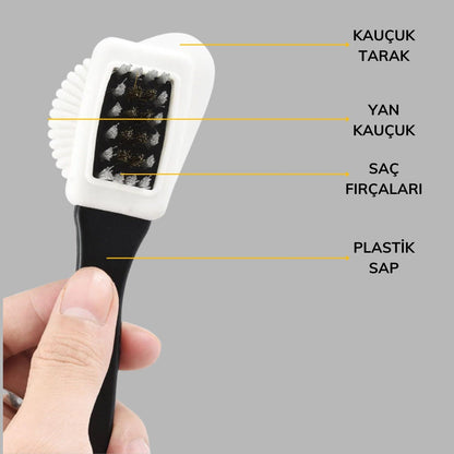 Double-Sided Practical Portable Suede Nubuck Leather Boot Shoe Cleaning Care Brush (5347)