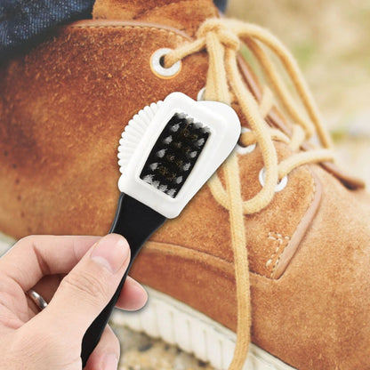 Double-Sided Practical Portable Suede Nubuck Leather Boot Shoe Cleaning Care Brush (5347)