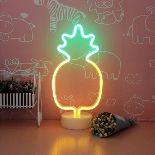 Dekoratif Ananaslı Neon Led Masa Ve Gece Lambası Hediyelik Lamba (5347)