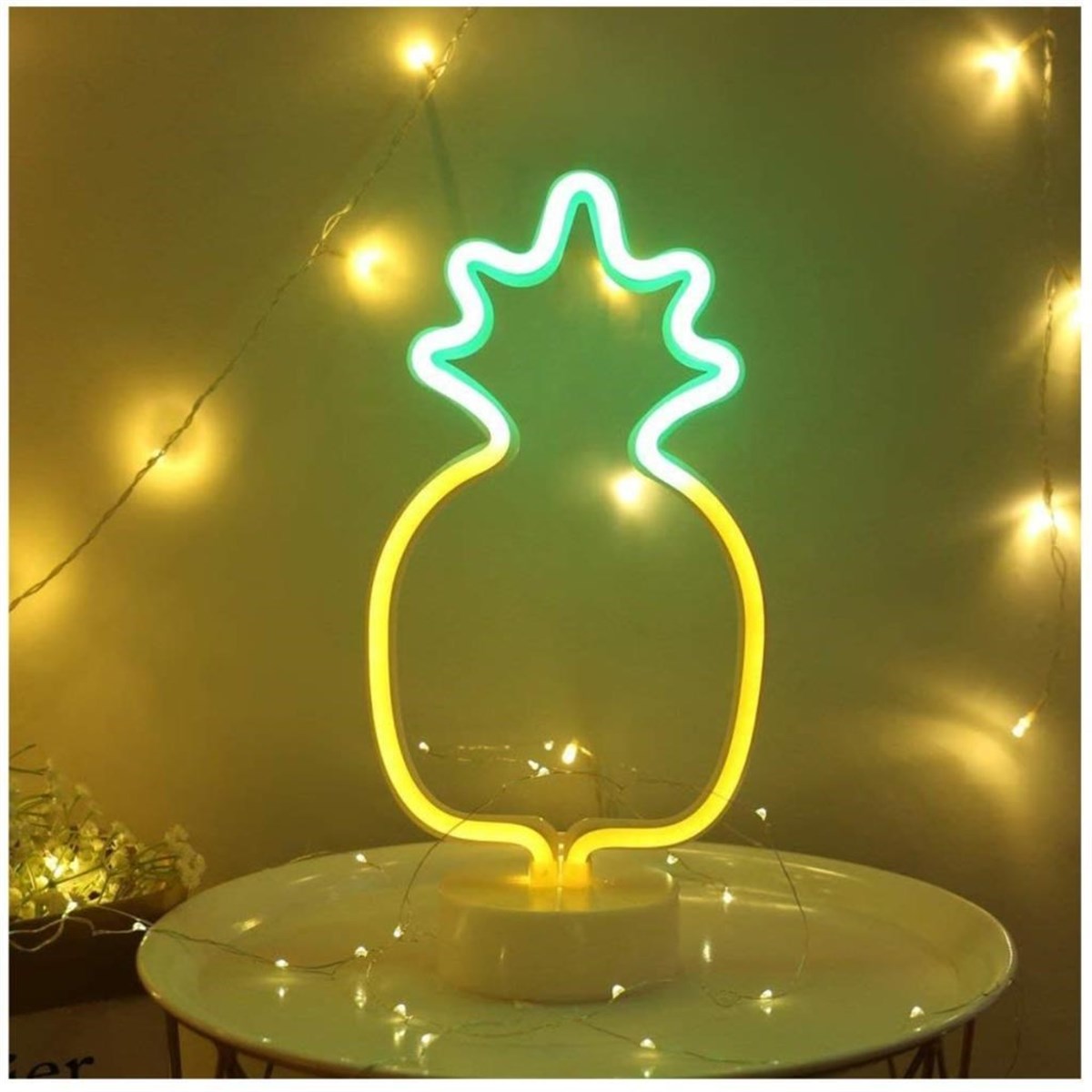 Dekoratif Ananaslı Neon Led Masa Ve Gece Lambası Hediyelik Lamba (5347)