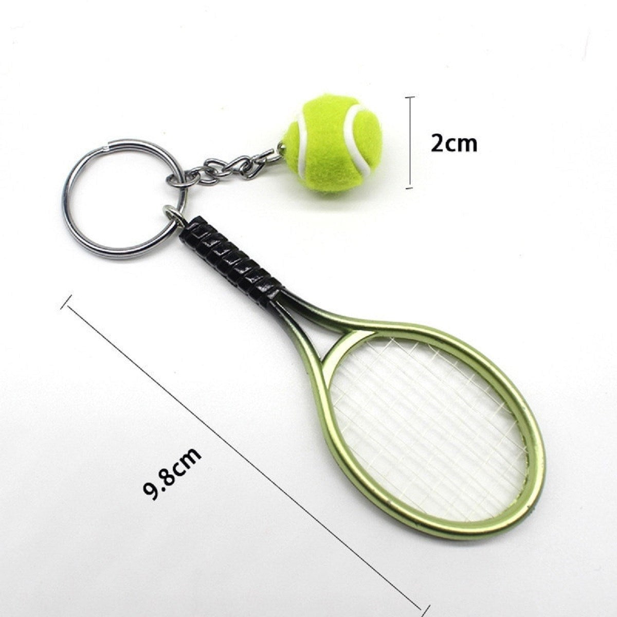 Gerçekçi Tenis Raketi Tasarımlı Şık Anahtarlık Kolye Çanta Süsü Tennis Keychain (5347)