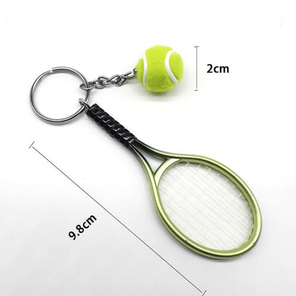 Gerçekçi Tenis Raketi Tasarımlı Şık Anahtarlık Kolye Çanta Süsü Tennis Keychain (5347)