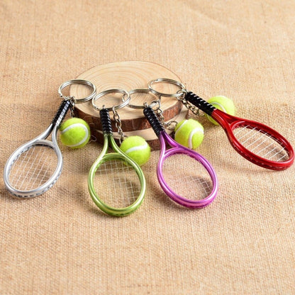 Gerçekçi Tenis Raketi Tasarımlı Şık Anahtarlık Kolye Çanta Süsü Tennis Keychain (5347)