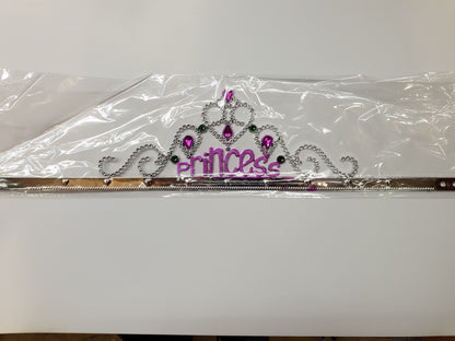 Silver Princess Written Party Crown 60 cm (5347)