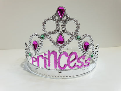 Silver Princess Written Party Crown 60 cm (5347)