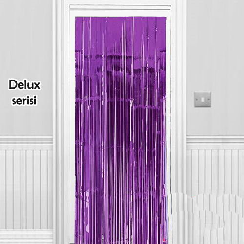 Işıltılı Duvar ve Kapı Perdesi Mor Renk 90x200 cm (5347)