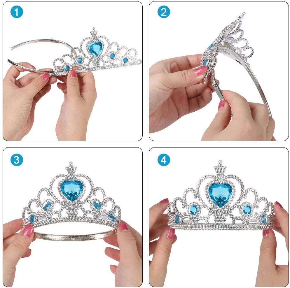 Frozen Blue Heart Stone Elsa Crown (5347)