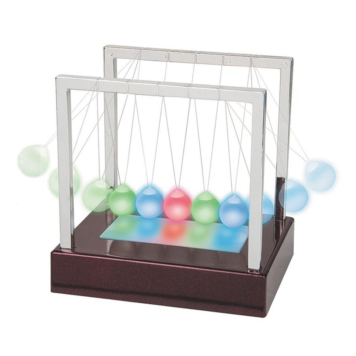 Led Işıklı Newtons Balans Newton Beşiği Topları Bilye Büyük Boy (5347)