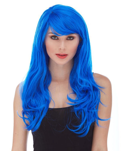 Blue Long Wavy Party Wig (5347)