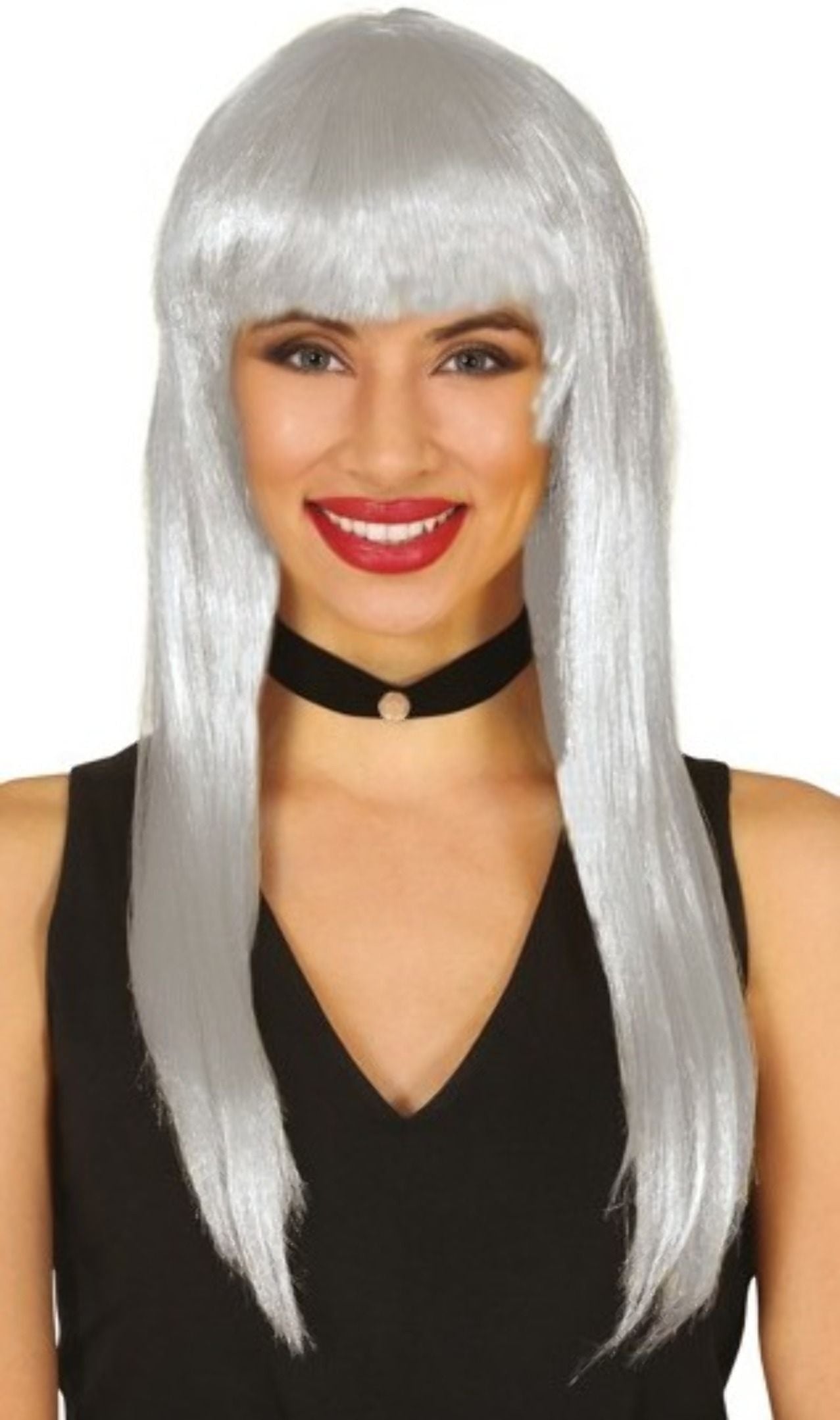 Platinum Grey Silver Color Long Party Wig Long Fake Wig (5347)