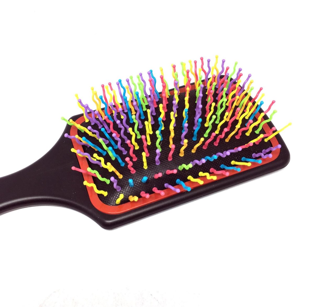 Pratik Renkli Uçlu Plastik Saç Fırçası Tarağı Ergonomik Tarak (5347)