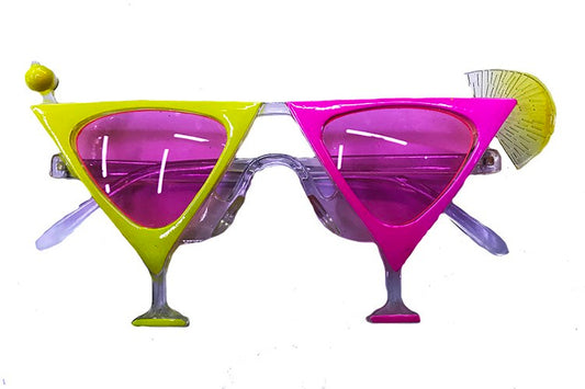 Sarı Pembe Renk Martini Parti Gözlüğü (5347)