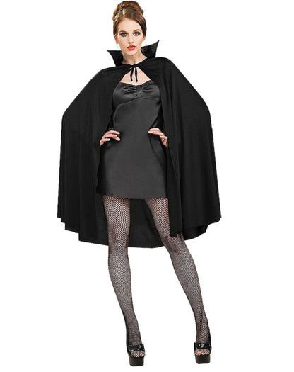 Black Collared Halloween Cape 90 cm (5347)