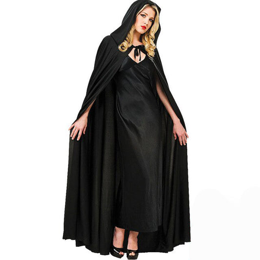 Black Hooded Cloak 120 cm (5347)