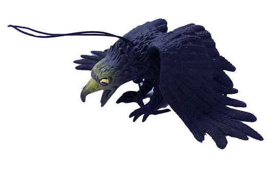 Black Soft Plastic Joke Eagle Bat Keychain Prank Material (5347)
