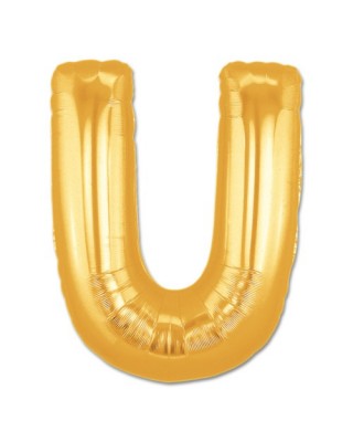 U Harf Folyo Balon Altın Renk  40 inç (5347)