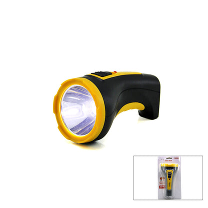 10W TEK LED BOMBELİ GÖVDE FİŞ ŞARJLI EL FENERİ UZUN MESAFELİ KAMBUR (5347)