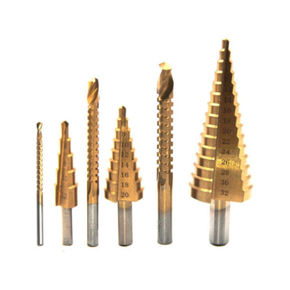 6 Piece Step Drill Bit Set