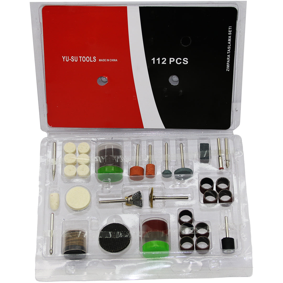 112 PIECE GRINDING BRUSHING SET (5347)