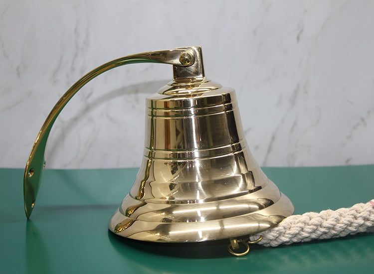 Large Brass Wall-Mounted Bell