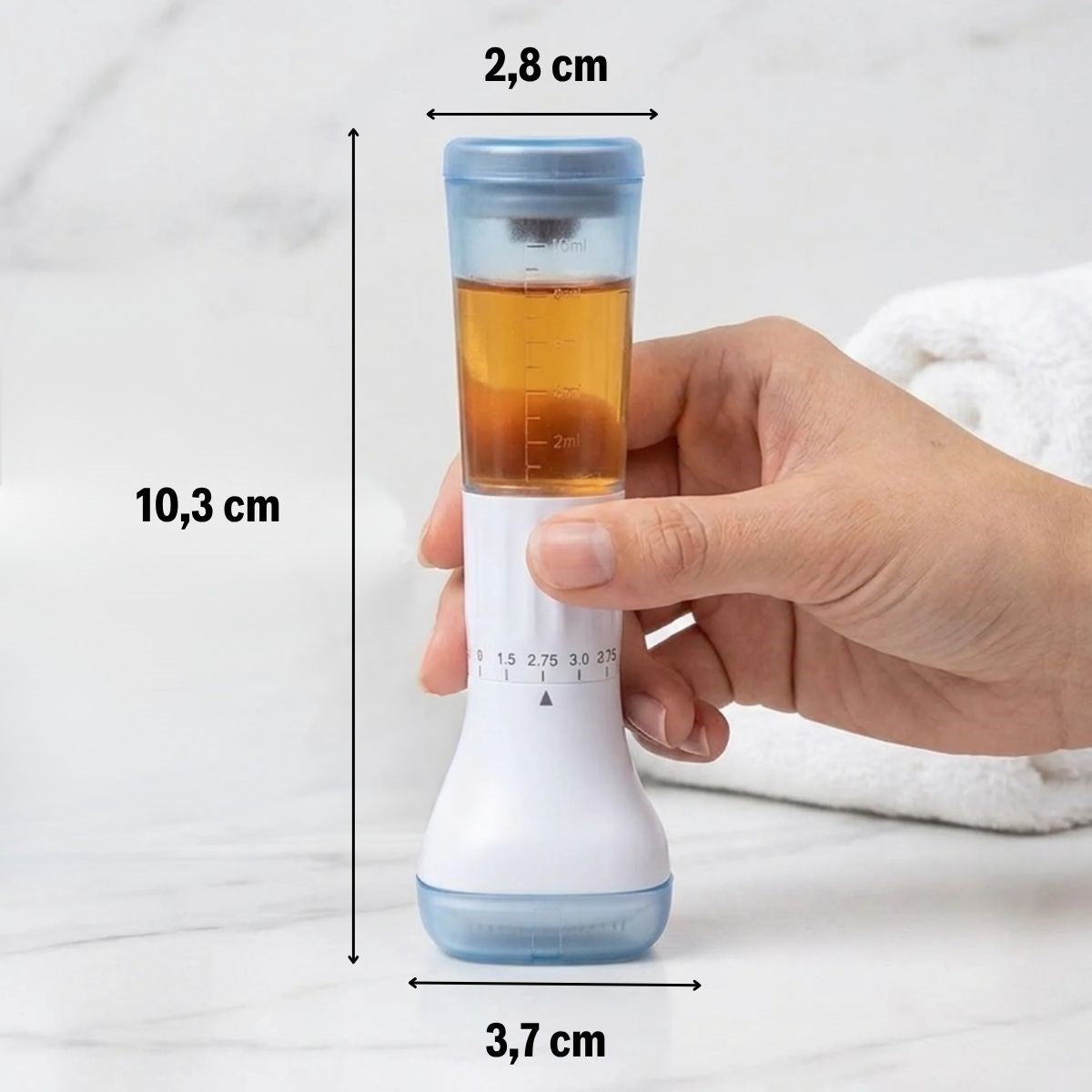 140 İğneli Serum Hazneli Dermaroller - 0-3 mm Ayarlı Dermaroller Mikro İğneli Saç, Cilt ve Vücut Bakım Aparatı (5347)