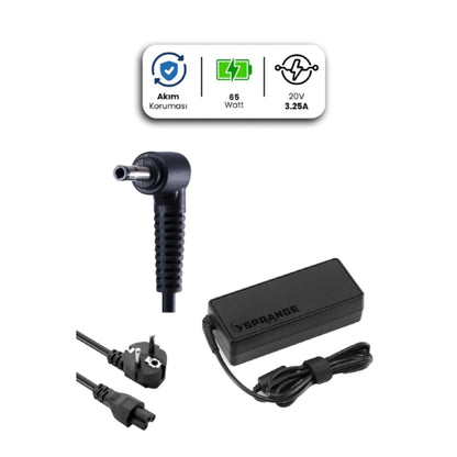 20V 3.25A 4.0 * 1.7 Bullet 65W LENOVO İçin Laptop Adaptör