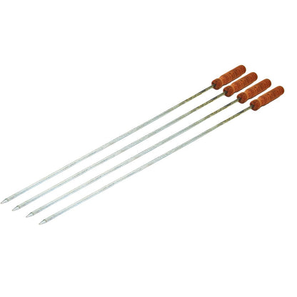 Ahşap Saplı Kalın Kare Mangal Şişi - 50 cm - Güvenli Tutuş