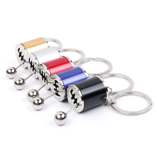 Starixa® Hareketli Araba Vites Anahtarlık Altı Hız Manuel Vites Dişli Shifter Topuzu Metal Anahtarlık