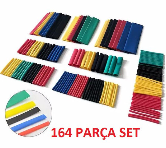 164 Parça Set Isıyla Daralan Makaron Kablo Koruyucu Kılıf (5347)