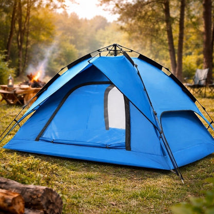 Starixa® 4 Kişilik Otomatik Kamp Çadırı - Çift Katmanlı, Suya Dayanıklı, Hızlı Kurulum Outdoor Aile ve Doğa Çadırı 200x200x140 cm