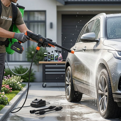 16LT ELEKTİRİKLİ OTO - ARAÇ YIKAMA TABANCASI - İLAÇ POMPASI PÜSKÜRTÜCÜ 4.8V EWASHER (5347)