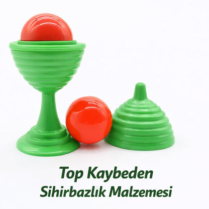 Yeşil Renk Sihirli Kupa Top Kaybetme Oyunu 7 cm