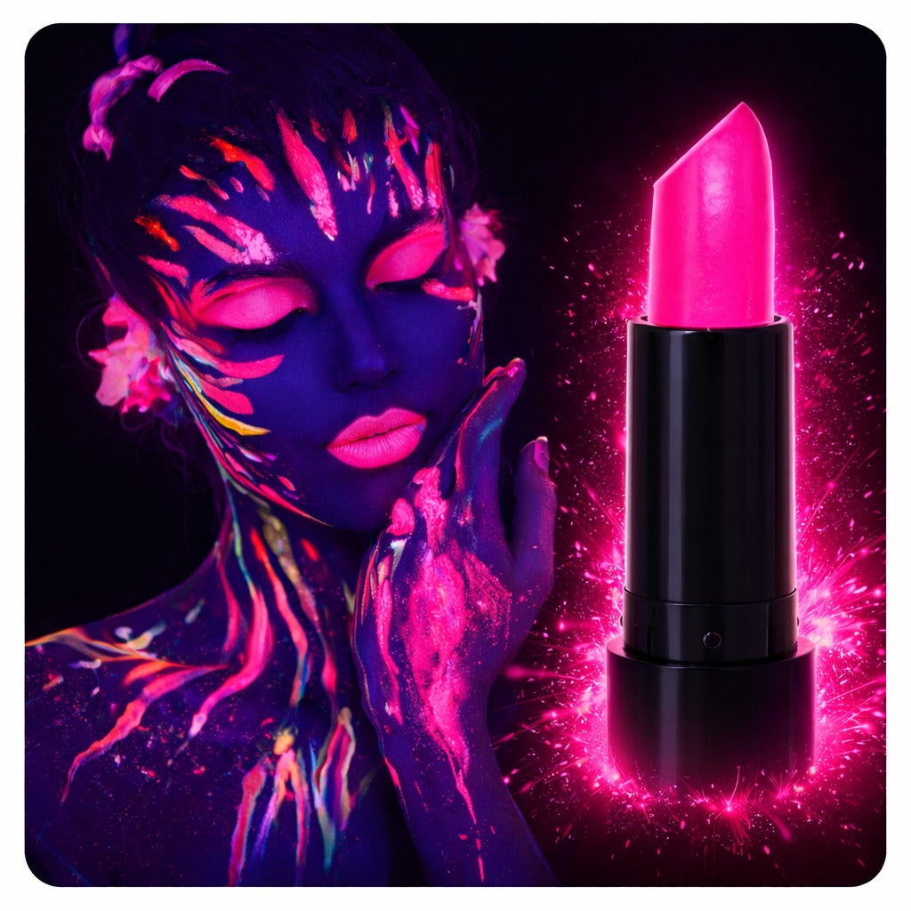 UV Neon Pembe Ruj - Karanlıkta Parlayan Makyaj Boyası