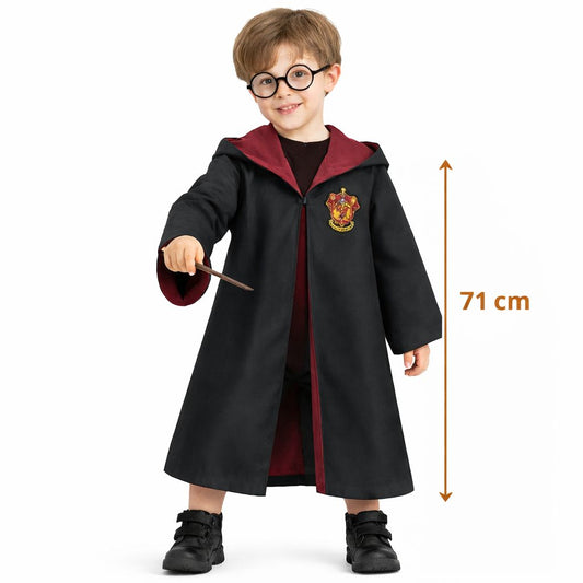 Harry Potter Çocuk Bebek Kostüm Seti - Asa Gözlük Pelerin 71 cm (2-4 Yaş)