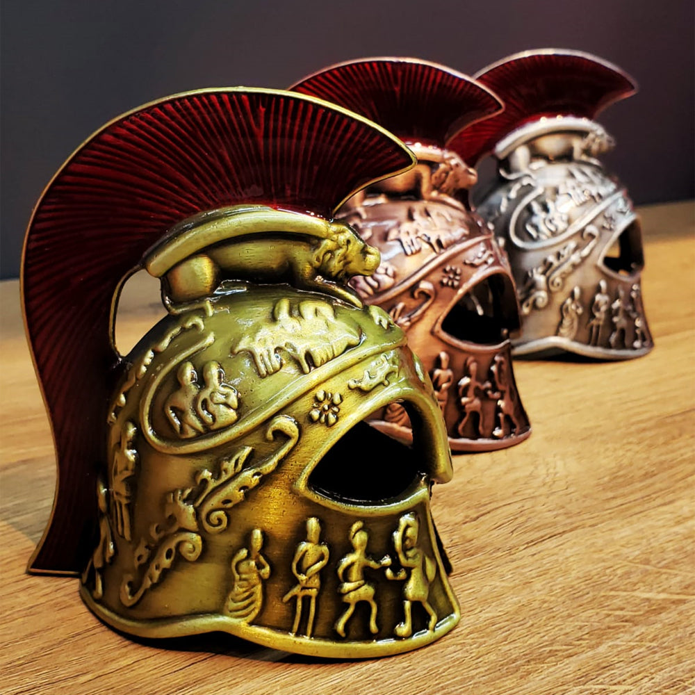 Metal Dekoratif Şövalye Miğferi - Tarihi Tasarım - 10x5 cm