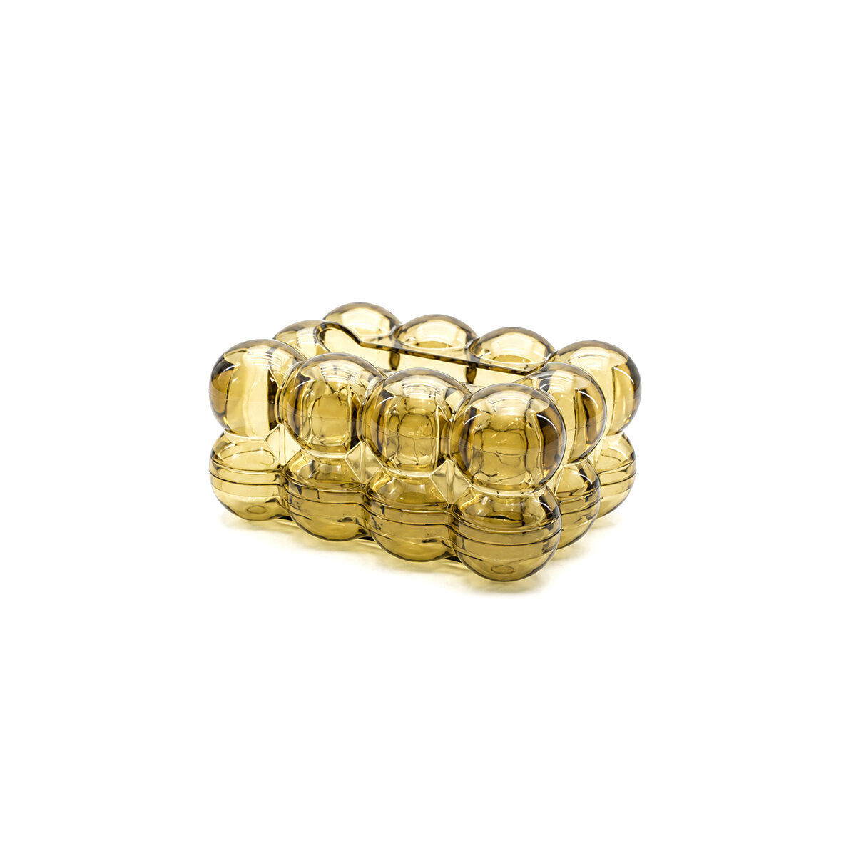 19X13X9CM KAHVERENGİ ŞEFFAF YAYLI MASAÜSTÜ BUBBLE DEKORATİF BULUT PEÇETELİK (5347)