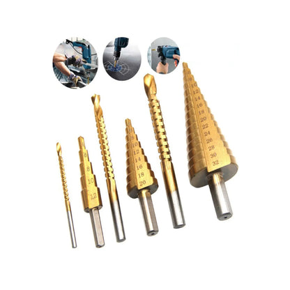 6 Piece Step Drill Bit Set