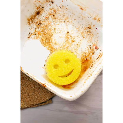 إسفنجة جلي الأطباق Smile Face، مجموعة من قطعتين