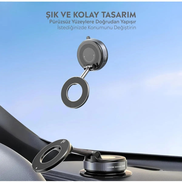 Magnetic Car Phone Holder with Suction Cup