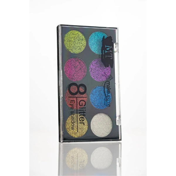 8 Color Glitter Eyeshadow Palette - Set of 2