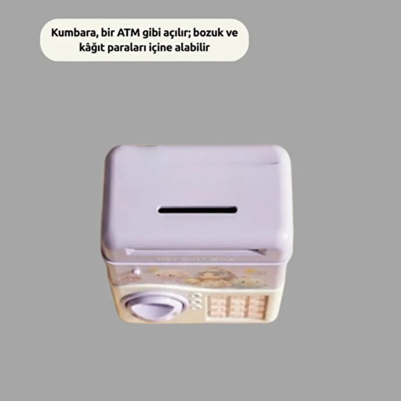 Müzikli Kumbara - Işıklı - Şifreli ATM Tasarımlı