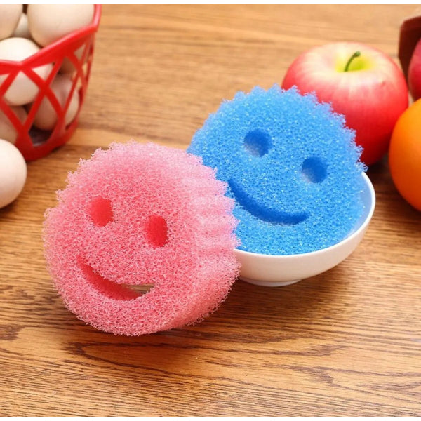 إسفنجة جلي الأطباق Smile Face، مجموعة من قطعتين