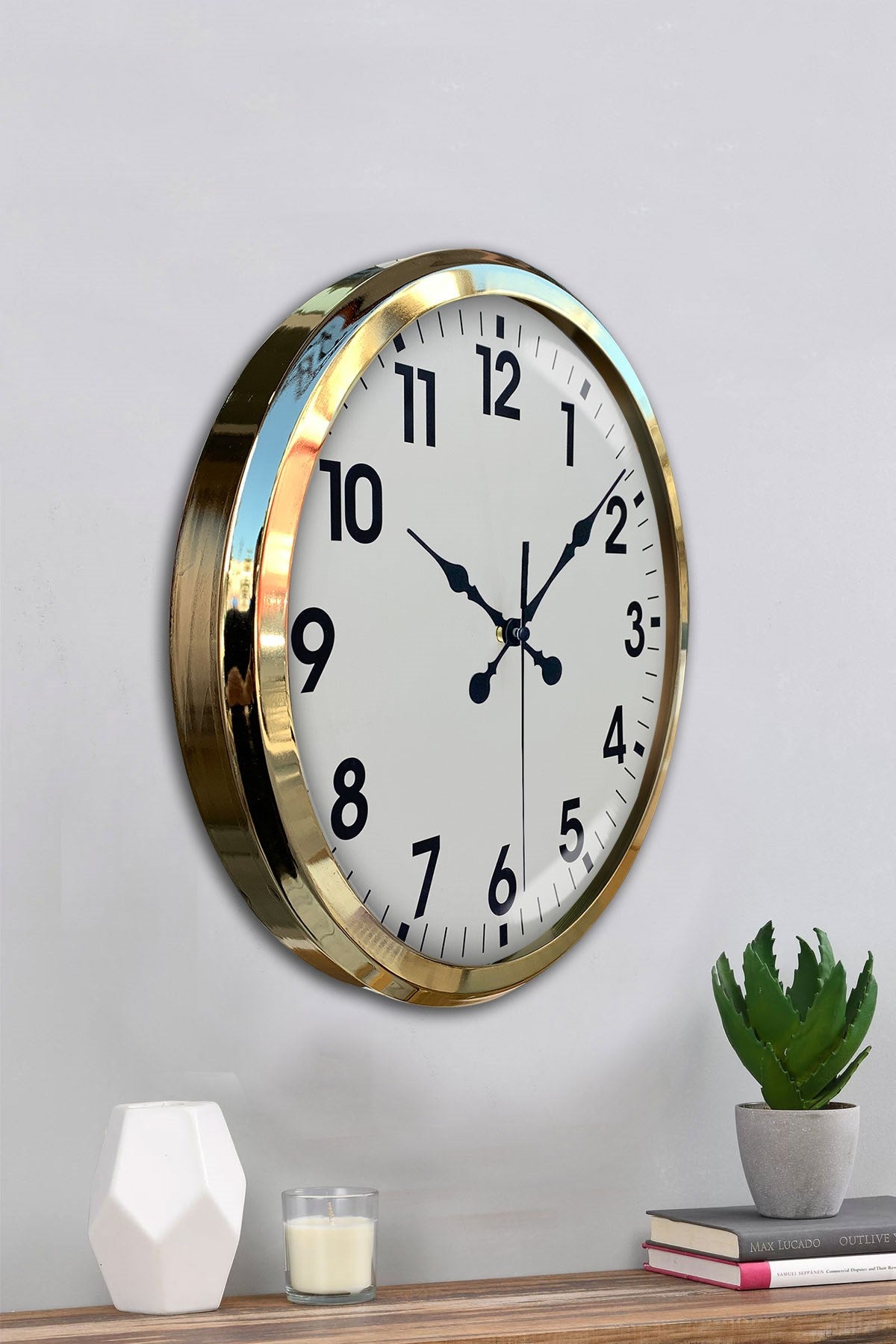Gold Standart 52 Cm Metal Zarif Duvar Saati