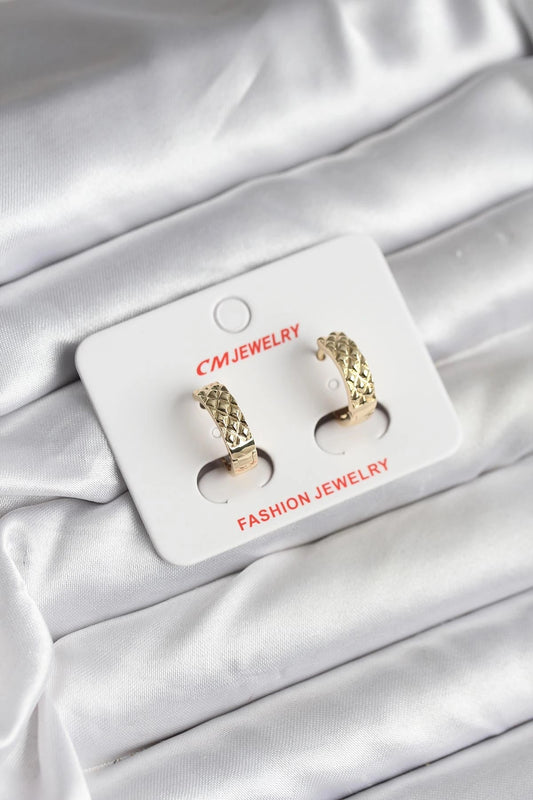 Mey İthalat® 14K Gold Renk Kaplama CM Kadın Küpe