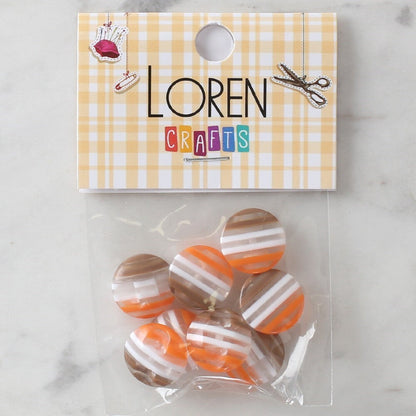 أزرار Loren Crafts منقوشة 8 قطع - 1087